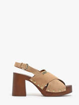 Sandalen Met Hak Tessy Uit Leder Les tropeziennes Beige women B